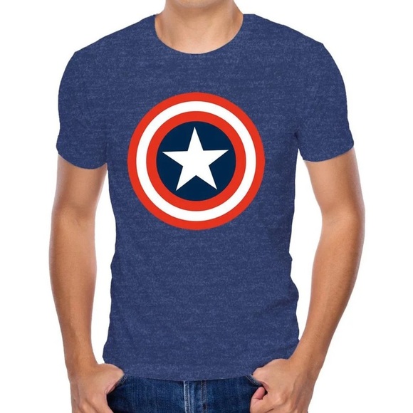 Marvel Men's 80's Captain Short Sleeve T-Shirt, Size: XL - Picture 1 of 4